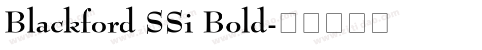 Blackford SSi Bold字体转换